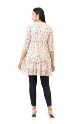 Women's Casual Tops (White Printed)